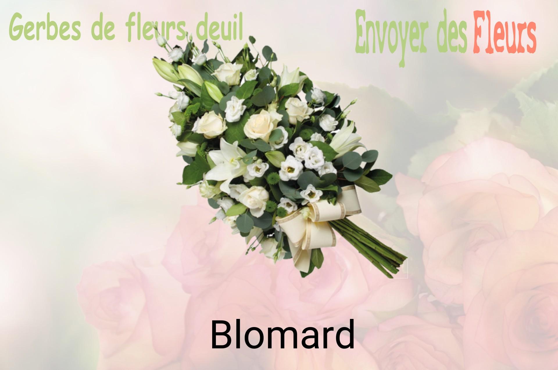 Gerbe de fleurs de deuil livrée à Blomard